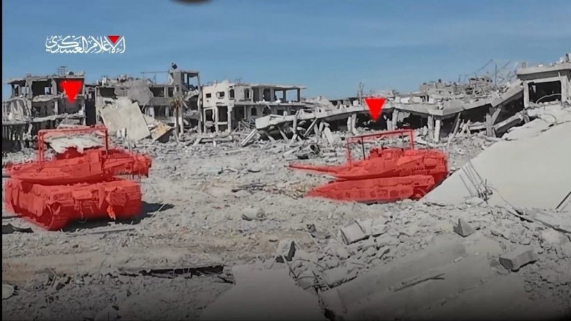 Al-Qassam publishes scenes of operations targeting Israeli soldiers and vehicles in Jabalia