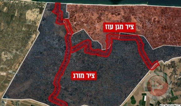 Watch...the occupation army reveals the construction of a new axis to separate the city of Khan Yunis